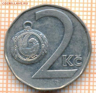 Чехия 2 кроны 1993 г., до 10.07.2024 г. в 22.00 по Москве - Чехия 2 кроны 1993 1267а