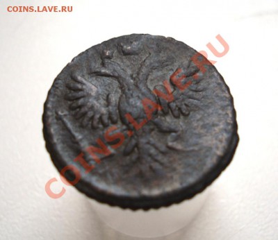 Полушка 1734г. перечекан из московской копейки крестовика - 102.JPG