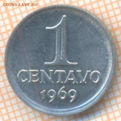 Бразилия 1 сентаво 1969 г., до 11.07.2024 г. в 22.00 по Моск - Бразилия 1 сентаво 1969 1277