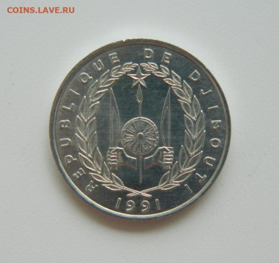 Джибути 5 франков 1991 г. (Фауна) Крупная! до 11.07.24 - DSCN8988.JPG