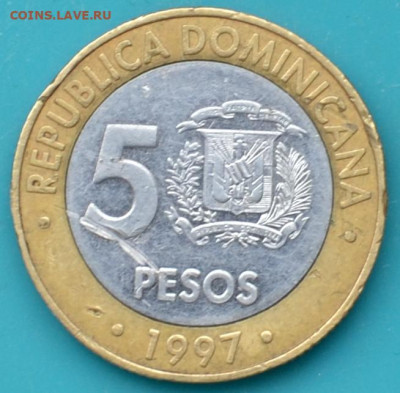 Доминиканская республика 5 песо 1997. - DSC_0986.JPG