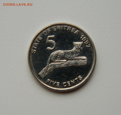 Эритрея 5 центов 1997 г. (Фауна) до 12.07.24 - DSCN9111.JPG