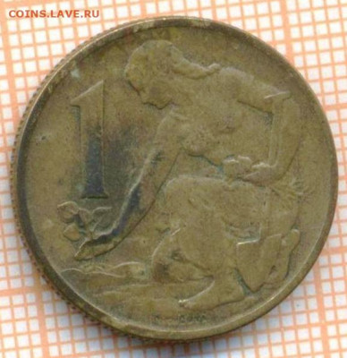 Чехословакия 1 крона 1962 г., до 13.07.2024 г. в 22.00 по Мо - Чехословакия 1 крона 1962 1304а