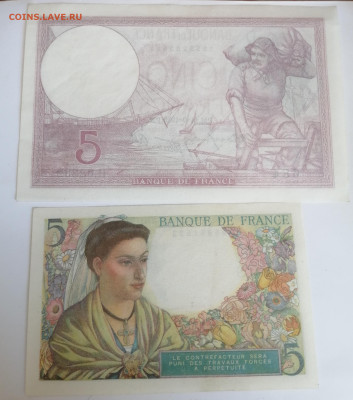 5 франков 1939 и 1947 года. На оценку. - IMG_20240708_141051_edit_335345070373308