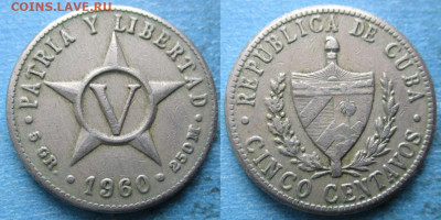 Куба 5 сентаво 1960 до 15-07-24 в 22:00 - Куба 5 сентаво 1960    220-к136-12904