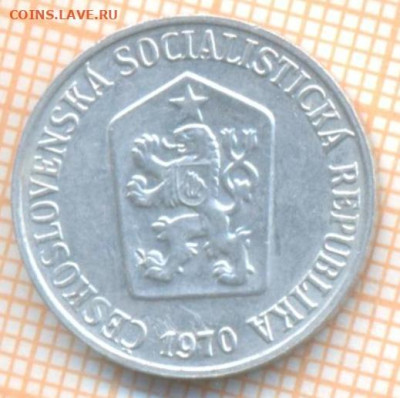 Чехословакия 5 геллеров 1970 г., до 15.07.2024 г. в 22.00 п - Чехословакия 5 геллеров 1970 983