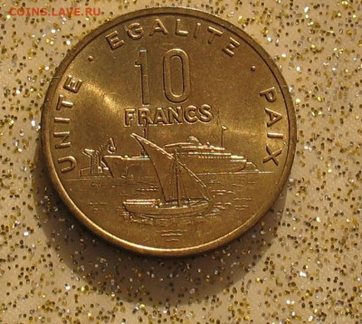 Джибути 10 франков 2004 до 14.07.24г. 22.00ч. - джи1