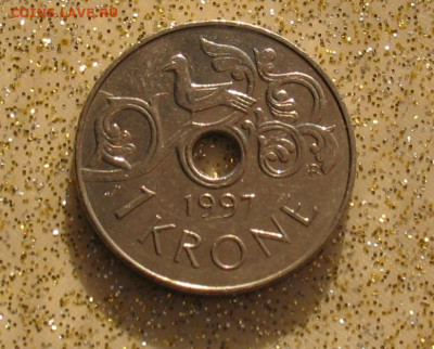 Норвегия 1 крона 1997 до 15.07.24г. 22.0ч. - норг1