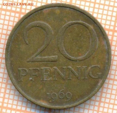 ГДР 20 пф 1969 г., до15.07.2024 г. в 22.00 по Москве - Германия 20 пф 1969 1004