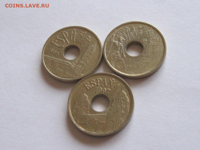3 памятных монеты 25 песет Испания 12.07 22:10 - IMG_9023.JPG