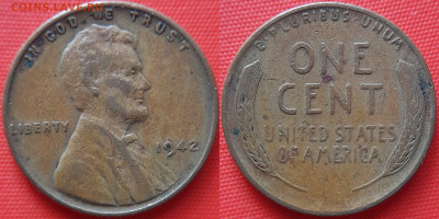 США, 1 цент  1942 г. – до 22:00, 20.07.24 - США-1 цент-1942