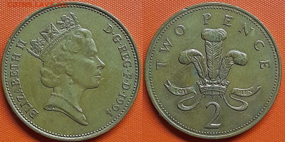 Великобритания, 2 пенса  1994 г. – до 22:00, 20.07.24 - В.Брит-2 пенса-1994
