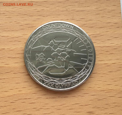 Крона Шайба Великобритания 5 фунтов 2009 Олимпийские Игры - krona_shajba_velikobritanija_5_funtov_2009_olimpijskie_igry_london_2012_plavanie_sport_olimpiada