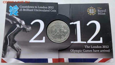 Крона Шайба Великобритания 5 фунтов 2012 Олимпийские Игры - krona_shajba_velikobritanija_5_funtov_2012_olimpijskie_igry_london_pedestal_sport_olimpiada_buklet