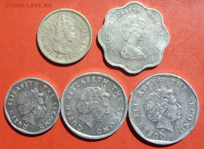 Карибы 5 монет. 1965-2015. - Карибы 5 штук - 2