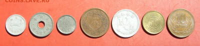 Япония 7 монет. 192х-198х. - Япония 7 штук - 1