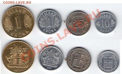 >L< Исландия 4 монеты  до 28.01.12 22:00 - Исландия_4_монеты