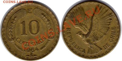 >L< Чили 10 сентим 1964 до 28.01.12 22:00 - Чили_10_сентим_64