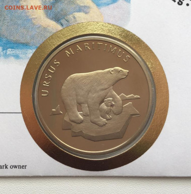 КПД Крона Шайба Памятная медаль Жетон Белый медведь WWF - kpd_krona_shajba_pamjatnaja_medal_zheton_belyj_medved_fond_dikoj_prirody_fauna_marka_sssr_wwf_pruf (2)