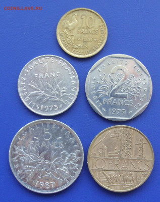 Франция 5 штук. 1951-1987. - Франция 5 штук - 1