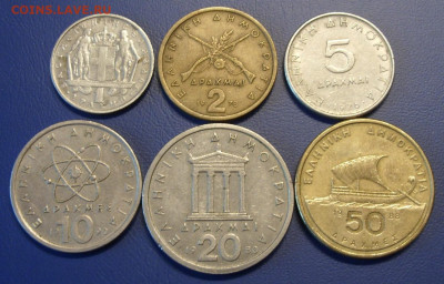 Греция 6 штук. 1966-1990. - Греция 6 штук - 1