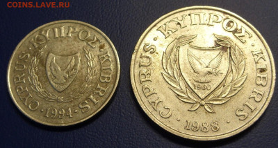 Кипр 2 штуки. 1988-1994. - Кипр 2 штуки - 2