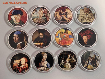 500фр 2017 Камерун Гордость европейской живописи(12шт),Ag999 - ЯЯ Художники 12шт-3