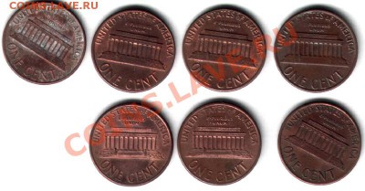 1-центовики США, 29шт, погодовка 1962-2008, "кучкой" - №52-1