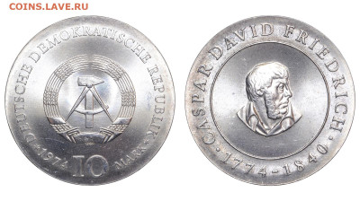 ГДР. 10 марок 1974 г. Фридрих. До 28.07.24. - Р1860