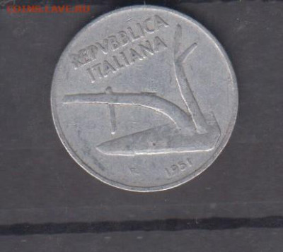 Италия 1951  10 лир до 02 08 - 211