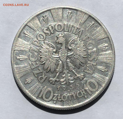 10 злотых 1935 Польша, Юзеф Пилсудский - IMG_4091.JPG