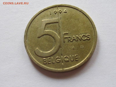 5 франков 1994 Бельгия 01.08 22:05 - IMG_9643.JPG