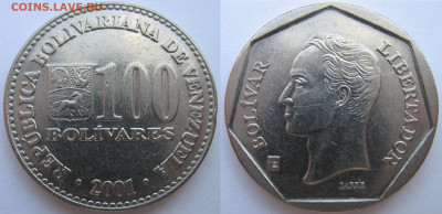 Венесуэла 100 боливар 2001 г. До 09.08.24 - Венесуэла 100 боливаров 2001.JPG