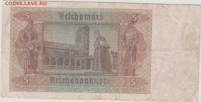 ГЕРМАНИЯ 5 рейхмарок 1942 г. до 13.08.24 г. в 23.00 - 069