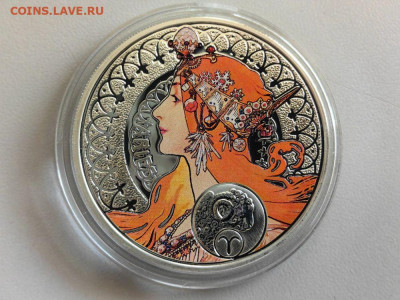 1 доллар 2011 Ниуэ Зодиак А.Мухи(Овен), Ag925, до 13.08 - ЯЯ Муха -Овен-1