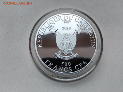 500фр 2020 Камерун Рафаэль Санти. Посещение, Ag999, до 13.08 - ЯЯ Посещение Рафаэль-3