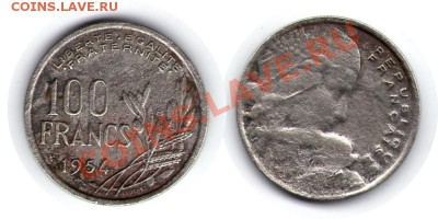>L< Франция 100 франков 1954 до 28.01.12 22:00 - Франция_100_франков_54