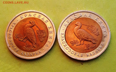 КК 10 руб. Краснозобая казарка 1992г. - красн