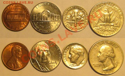 Недорогие подборки простых иностранных монет - США_40р