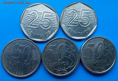 Бразилия 5,10,25,50 сентаво ФИКС до 19.09 - 33 016