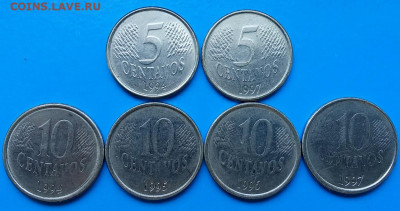 Бразилия 5,10,25,50 сентаво ФИКС до 19.09 - 33 014