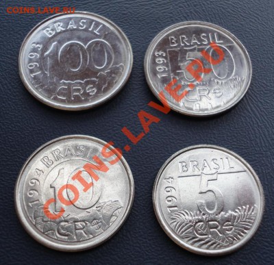 Бразилия. Полный комплект монет 1993-94 UNC до 28.01.12 в 22 - Бразилия 1