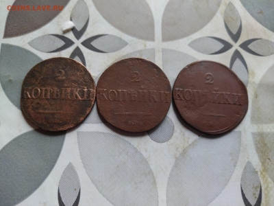 2 копейки 1831-38 СМ, 3 штуки до 18.08.2024 - 3мас (13)