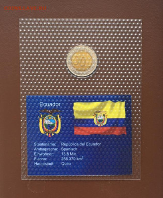 Биметалл Эквадор 100 сукре 1997 70 лет Центробанку UNC блист - bimetall_ekvador_100_sukre_1997_70_let_centrobanku_unc_blister_v_zapajke (1)