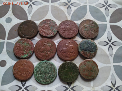 2 копейки 1757-1788, 12 штук до 18.08.2024 - 12дв (2)
