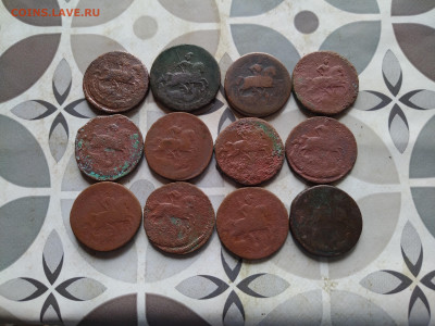 1 копейка 1757-1760, 12 штук до 18.08.2024 - 12коп (2)