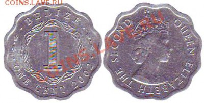 WARNING! Белиз 1ц.2002 и 5ц. 2003 до 29.01.2012 22:00Мск - Belize_1_cent_2002