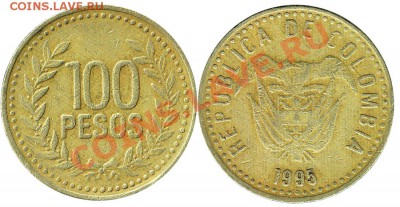 WARNING!Колумбия 100 Песо 1995 до 29.01.2012 22:00Мск - Colambia_100_pesos_1995