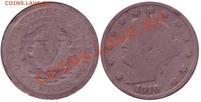 WARNING! США 5 Центов 1910 до 29.01.2012 22:00Мск - USA_5_Cent_1910