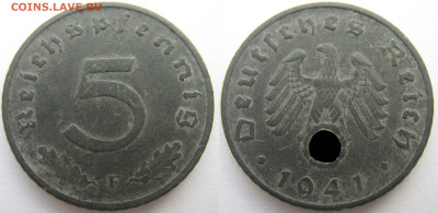 Германия 5 рейхспфеннигов 1941 г. F До 23.08.24 - 5 рейхспфеннигов 1941 F.JPG